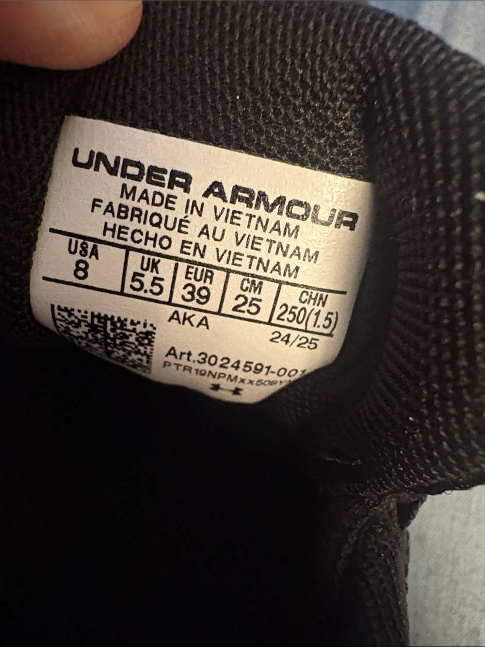 Under Armour Black & White Running Shoes - Picture 5 of 7